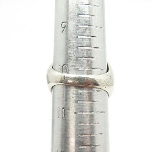 925 Sterling Silver Vintage Navajo Real Turquoise Inlay Tribal Ring Size 10.5 - Picture 8 of 8